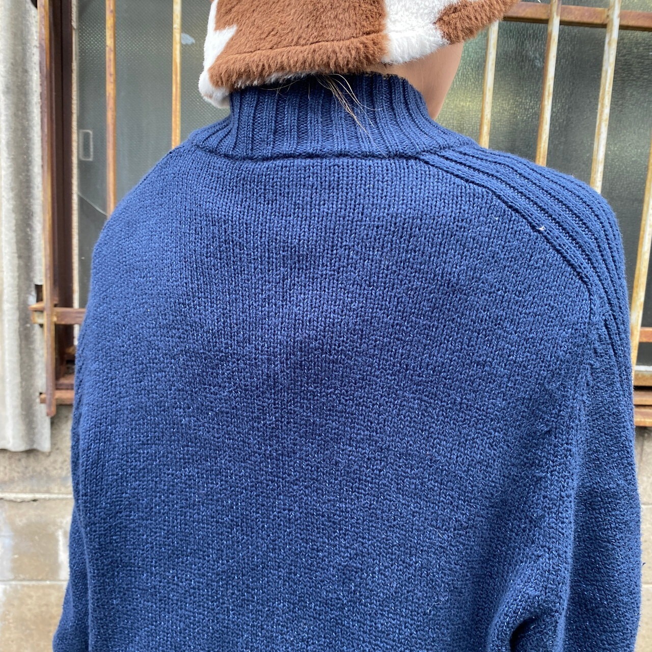 Columbia コロンビア ハーフジップ ニット メンズM 古着 セーター 