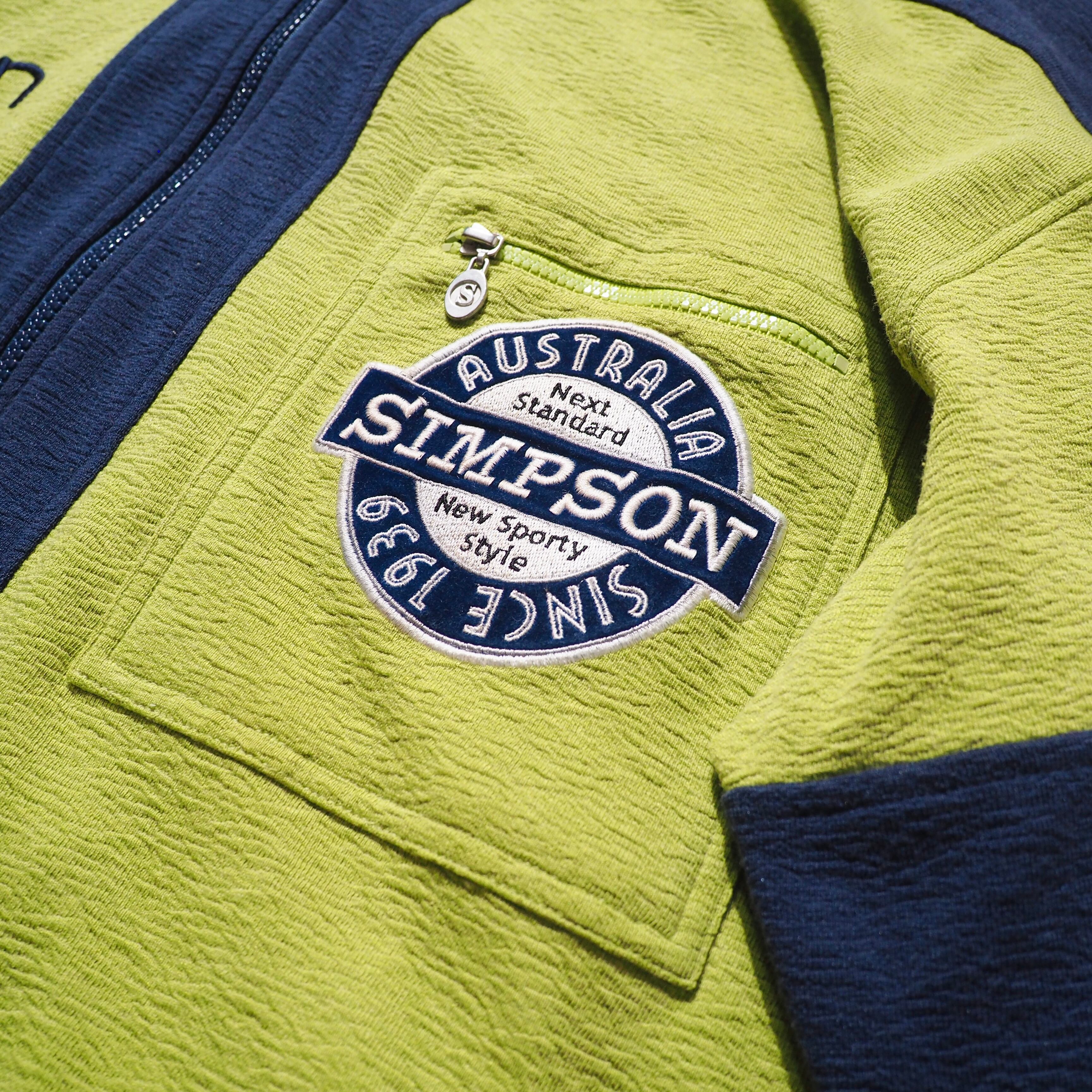 1990s " Simpson " Dog Face Embroidery vintage loose Full zip Parker