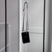 leather wallet multi shoulder bag/black