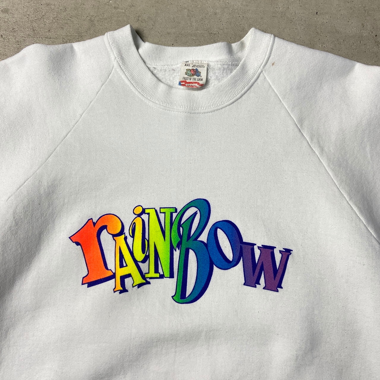80年代 USA製 FRUIT OF THE LOOM フルーツオブザルーム rainbow 