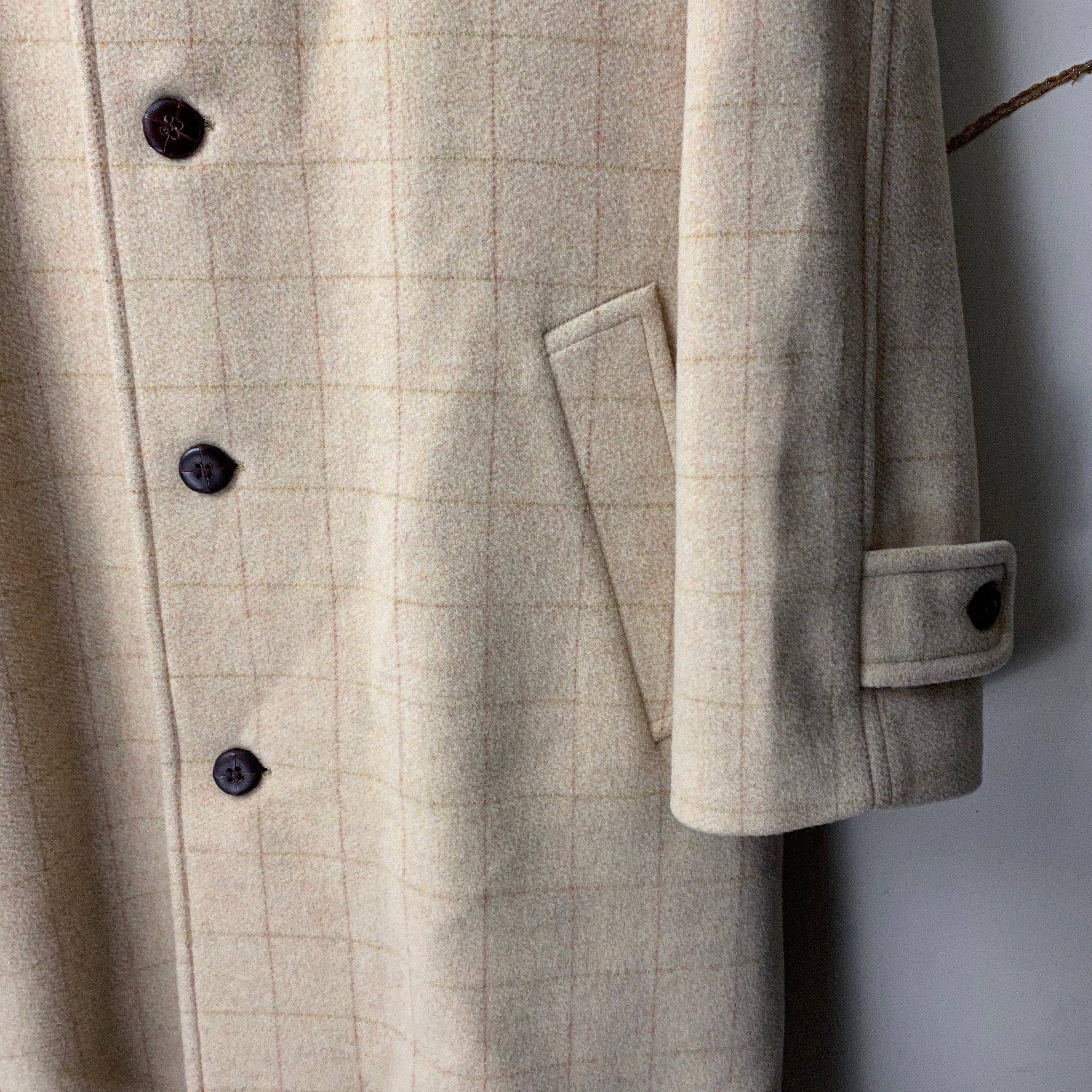 vintage EXAMPLE BY MISSONI plaid pattern balmacaan coat | NOIR ONLINE