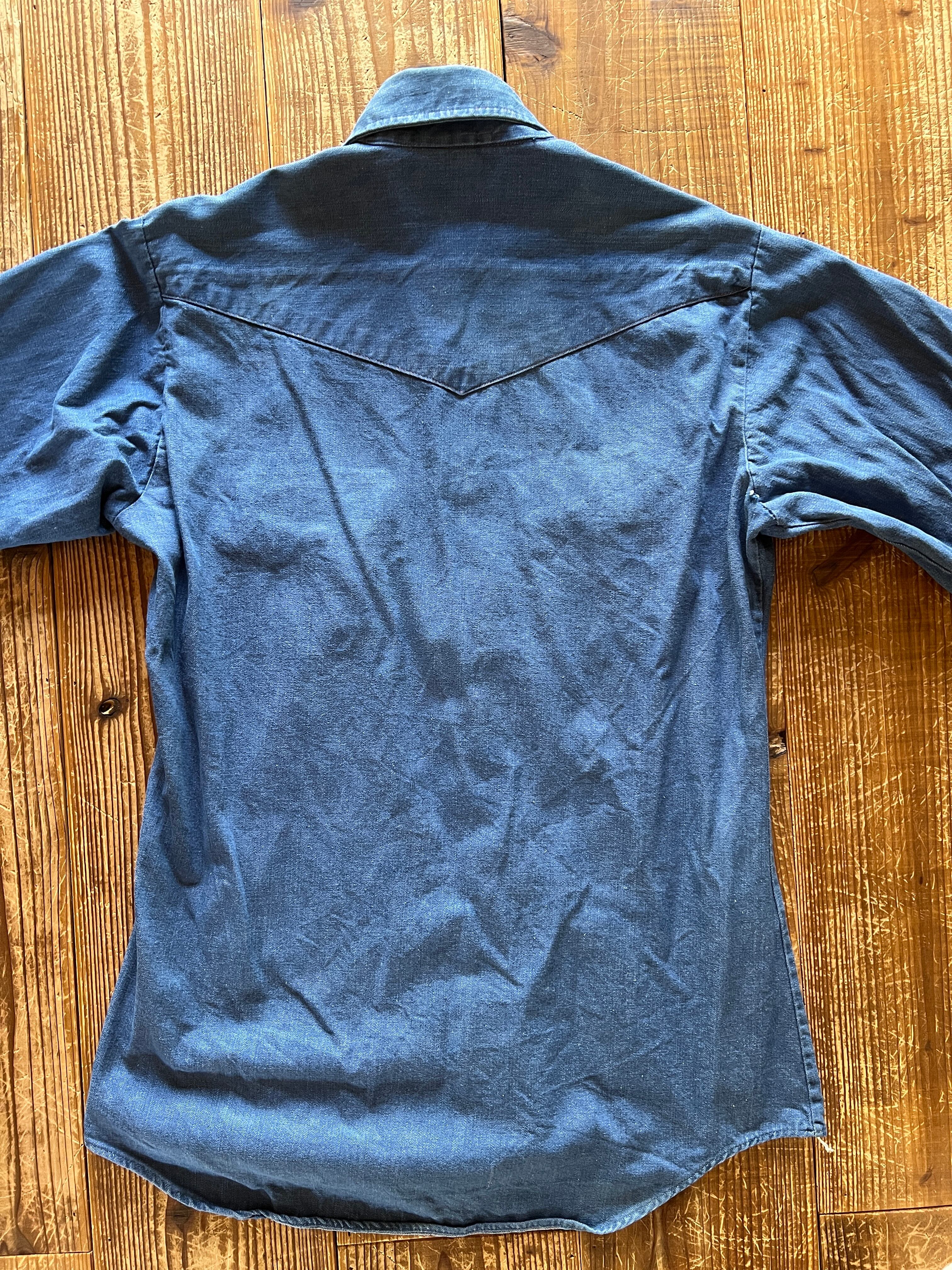 80's ELY デニムシャツ 表記(15 1/2-34) USA製