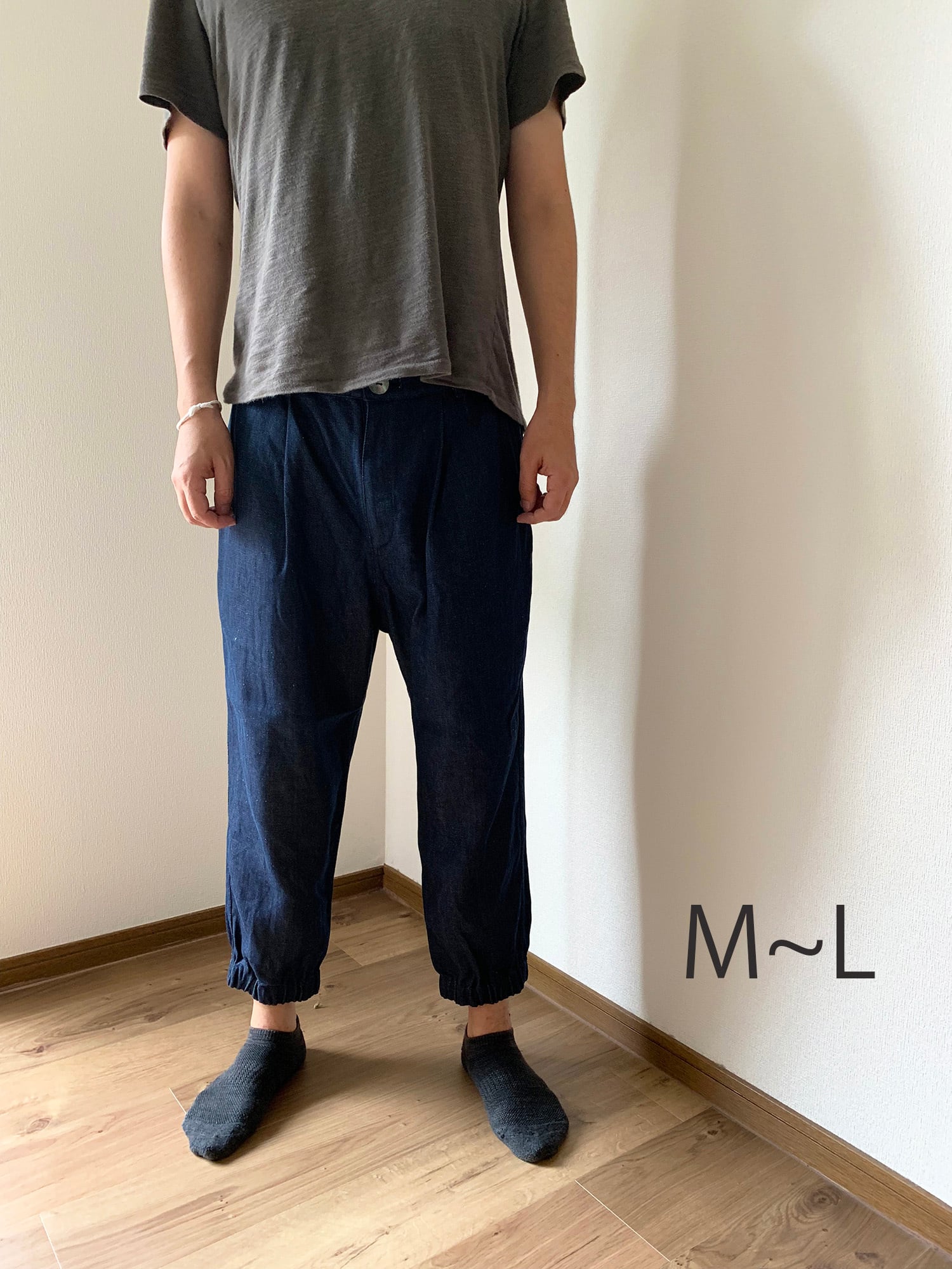 メンズ 厚手リネンデニムジョガーパンツ Nuu メンズ 厚手リネンデニムジョガーパンツ Nuu