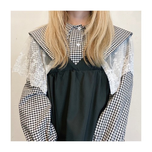 select 11088:big collar blouse