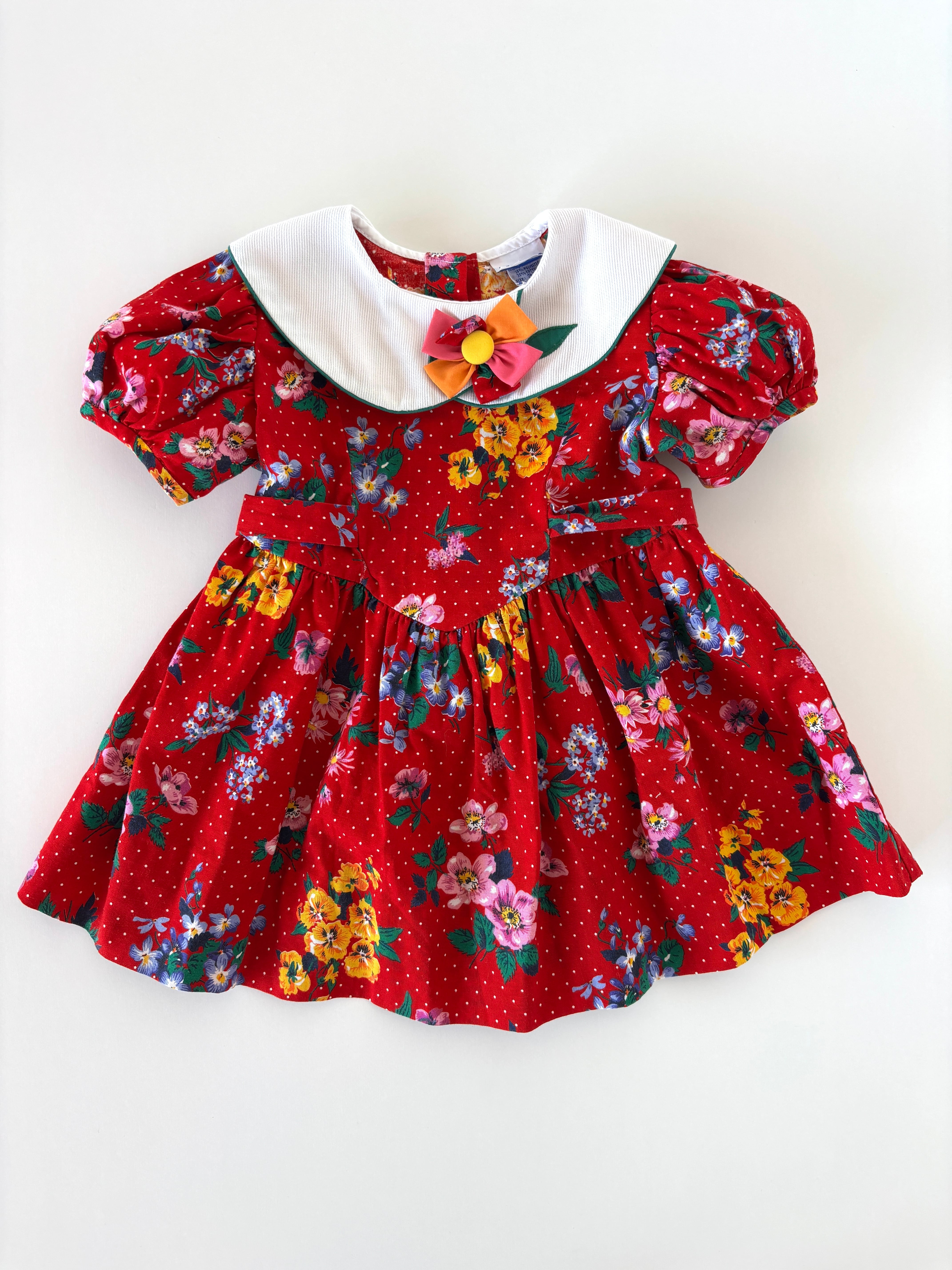 【24m相当・vintage】フローラル柄dress