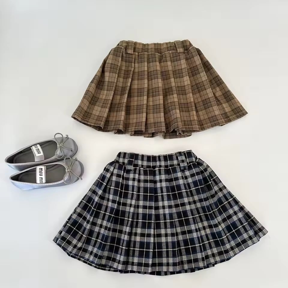 チェックプリーツスカート