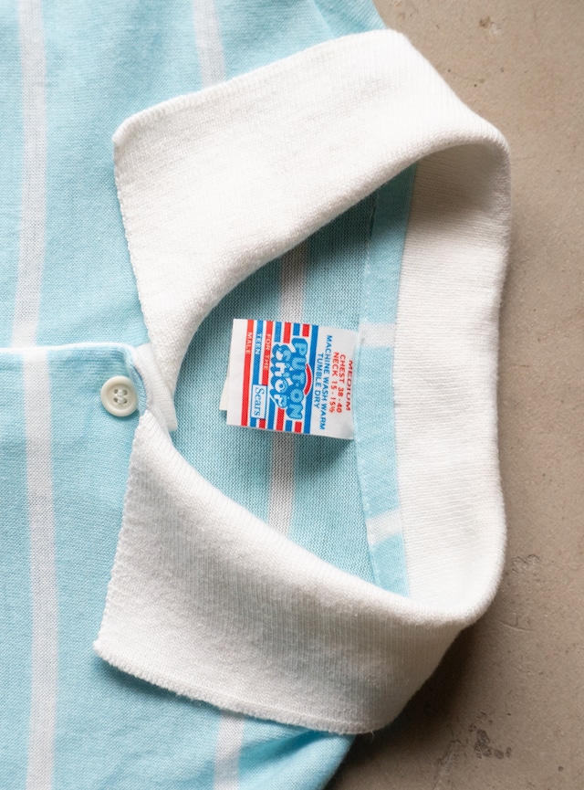 "PUT ON SHOP" 1970s Polo shirt