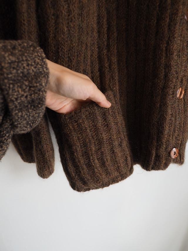 1990's Brown Mohair cardigan