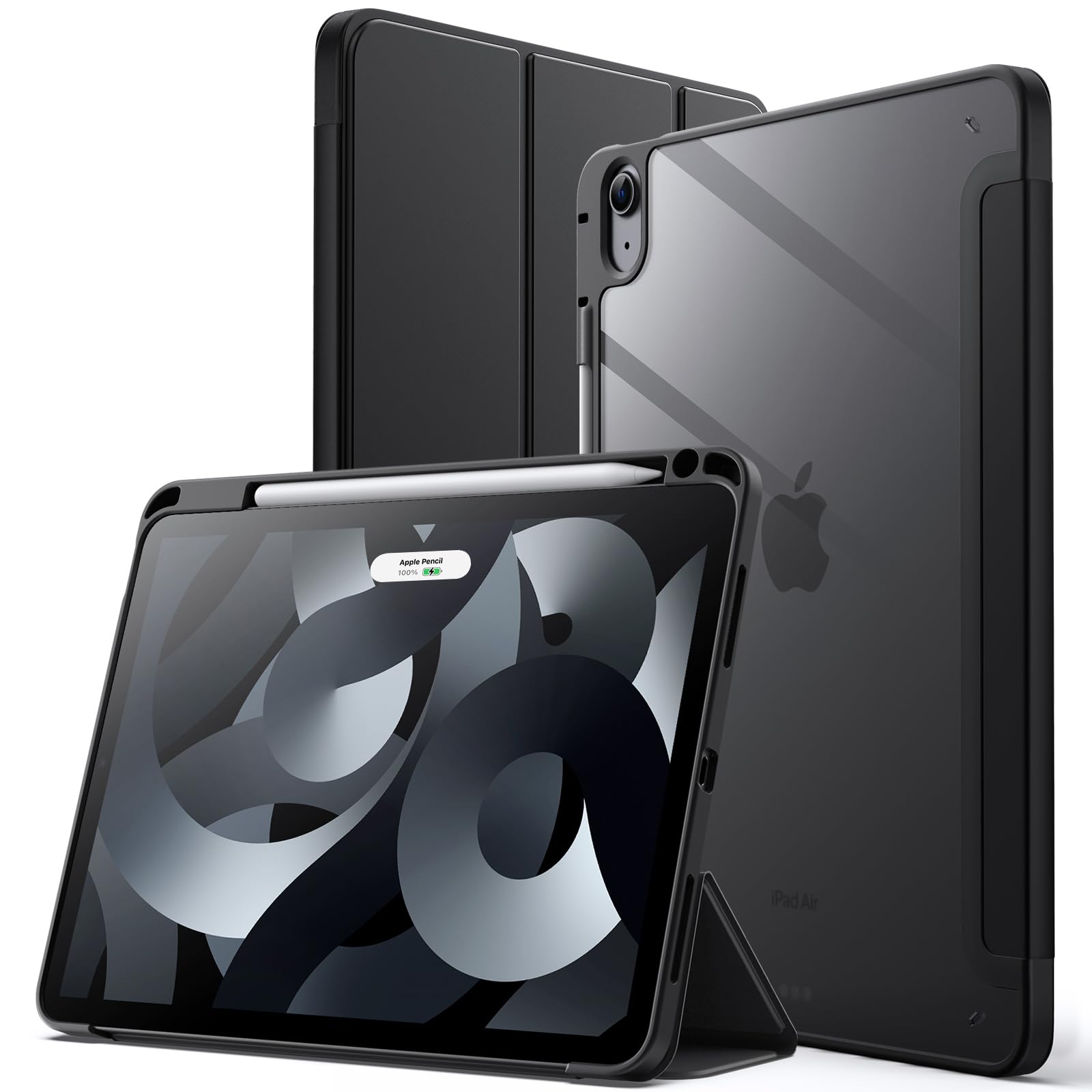 JETech iPad Air 11インチ M4/M3/M2・Air 5/4用 ケースカバー (ブラック)