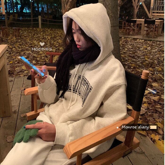 フードセーター スプリングベルベットルーズスタイルブラウス ジャケット 春物 モンロー83284608153