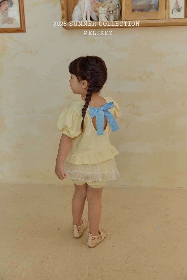 [即納S]≪MELIKEY≫Lulu frilly ribbon T yellow 22