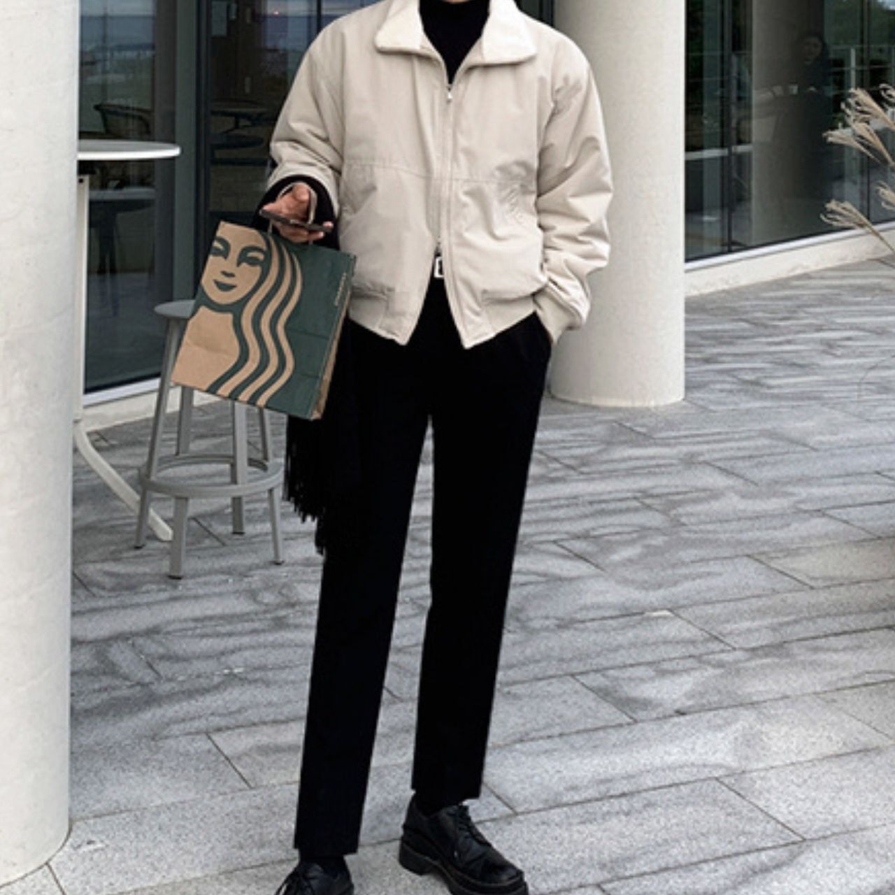 ダブルジップシンプルブルゾン　MT0080356