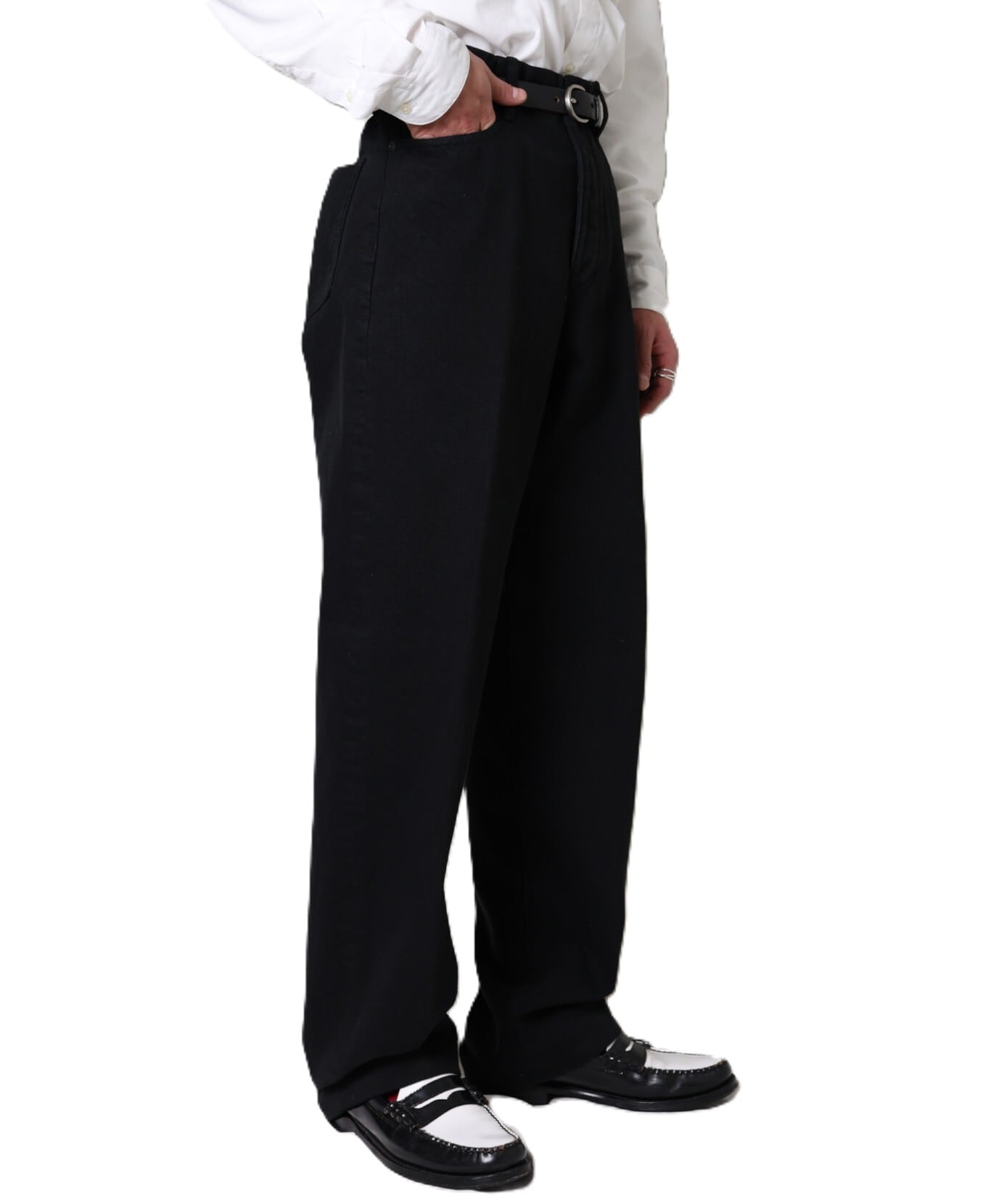 TANAKA / ST-2 THE JEAN TROUSERS (OVERDYE BLACK) | AfterSchool