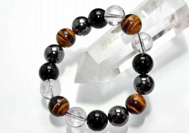 パワーストーンブレスレット タイガーアイ オニキス ヘマタイト クリスタル ギフト金運アップ 仕事運 金運 事業運 魔よけ 厄よけ グッズ 送料無料 プレゼント アクセサリー