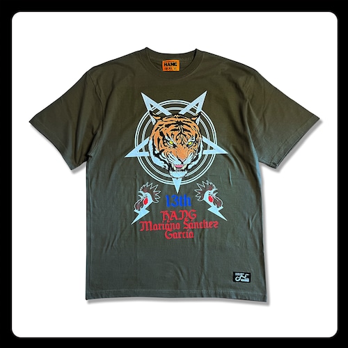 【HANG】ハング The Pentagram Tiger ペンタグラム タイガー (L.OLIVE) (サイズ 2XL / 3XL ) メンズTシャツ (予約注文商品) 5月22日13:00〜4日23:59まで
