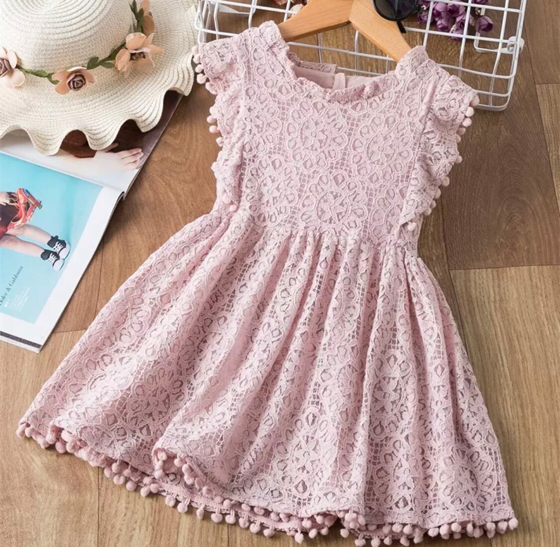 【即納】総レースワンピース》》》》》海外子供服 ワンピース 春 ガール プチプラ