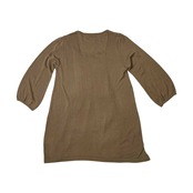 YUKI TORII ユキトリイ INTERNATIONAL フリルタック付き シフォン切替 ハイゲージ コットンニット カーディガン 40 /日本製/薄手