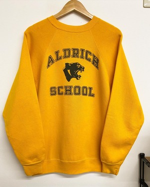 80sUSA Aldrich School Print Crewneck Sweater/M