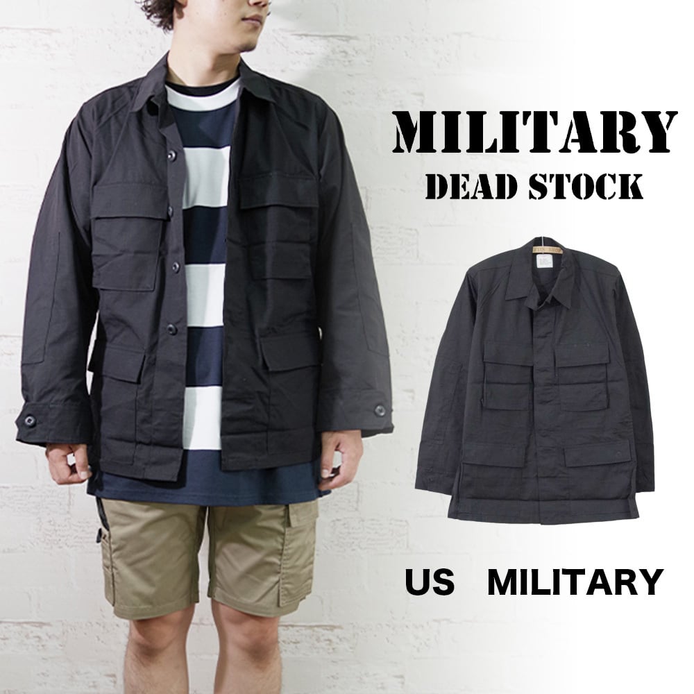 【MILITARY DEADSTOCK(ミリタリーデッドストック)】US ARMY BDU Jacket BLACK357 Deadstock  ユーエスアーミーBDU ブラック357デッドストック | USA SAY powered by BASE