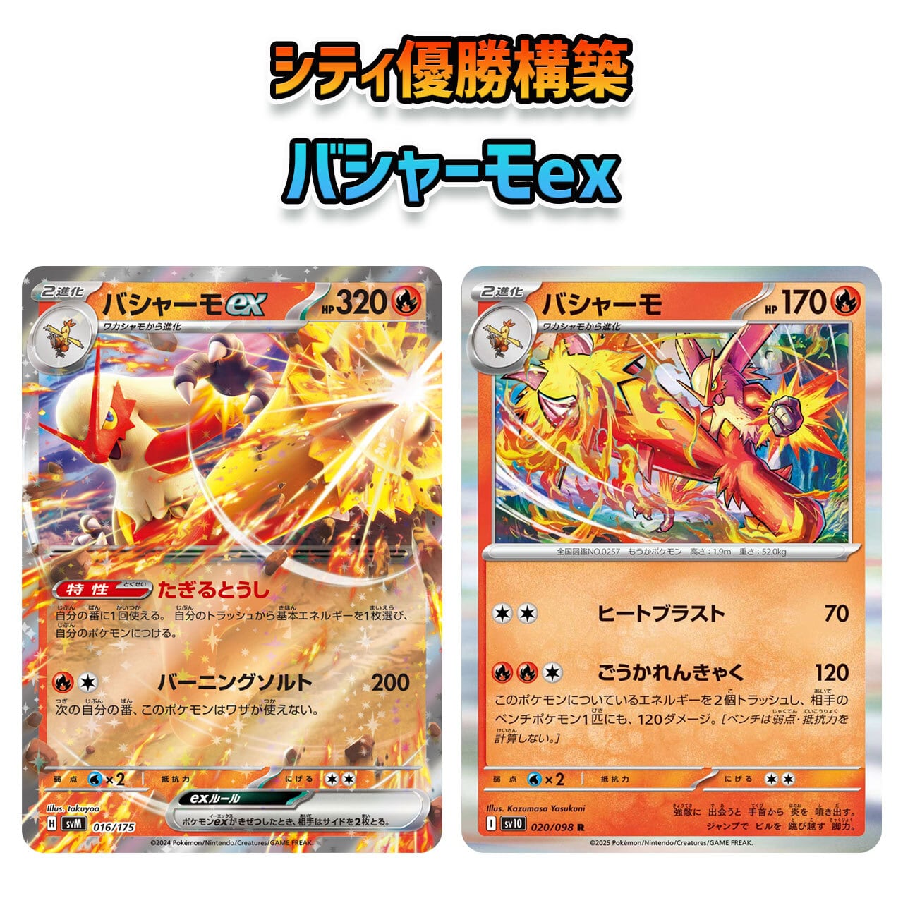 ロケット団の栄光環境 シティ優勝構築 バシャーモex 構築済みデッキ