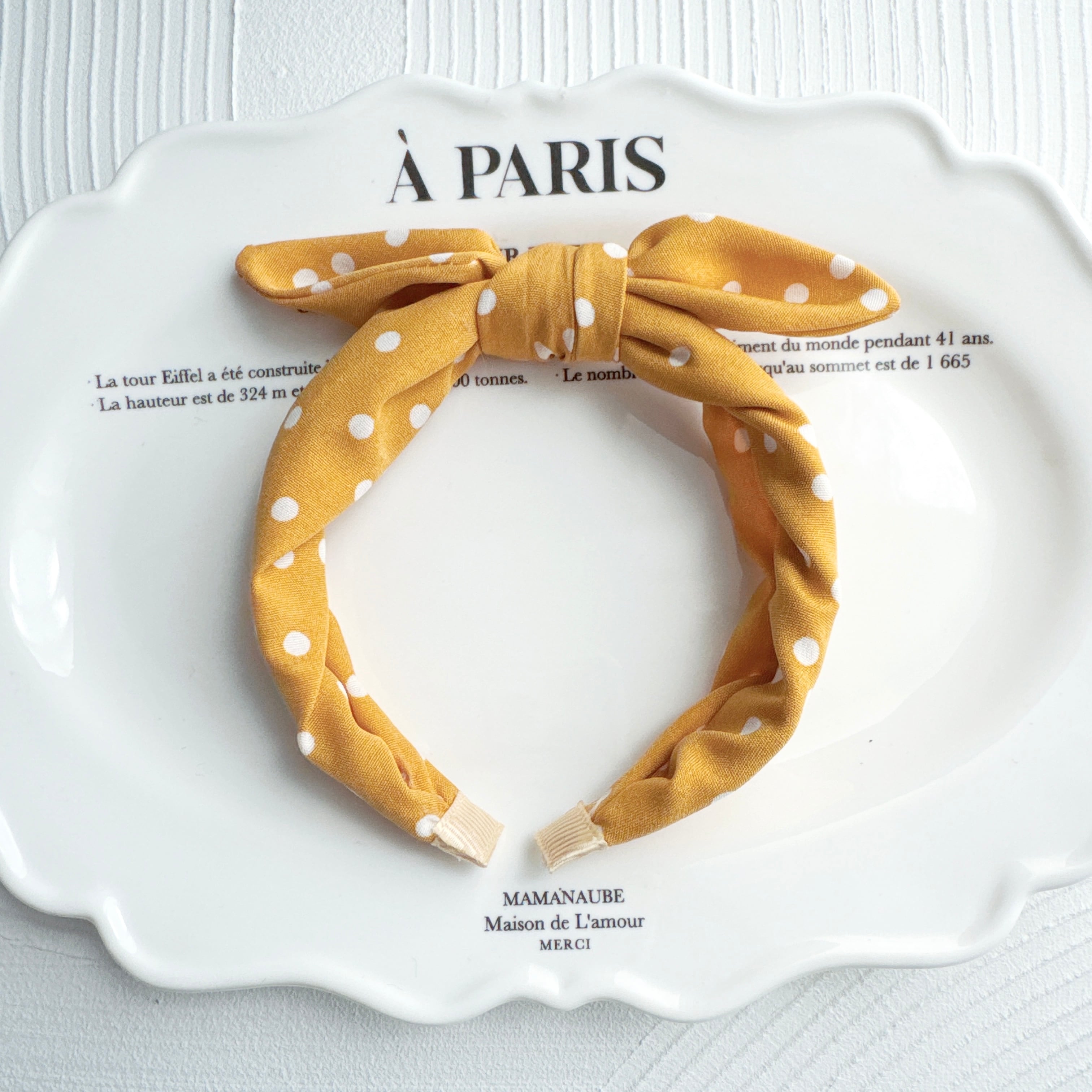 ドット柄大きなおリボン撮影用カチューシャ