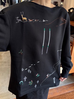 【26AW | WOMEN】Mame Kurogouchi マメ クロゴウチ / トップス / Landscape Embroidery Sweatshirt  MM26FW-JS097