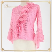 社交ダンス 衣装 スタンダード トップス レッスンウェア レディース 長袖 ピンク系 キラキラ ホログラム フリル かわいい 練習着 華やか 伸縮性 動きやすい おしゃれ パーティー レディースファッション スポーツウェア ダンス用 練習用 トップス 薄手 お洒落 トレーニング ウエア 上品 デザイン発表会 フレア シルエット ルームウェア