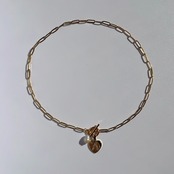 ハート イニシャル　マンテルネックレス［GSN062］