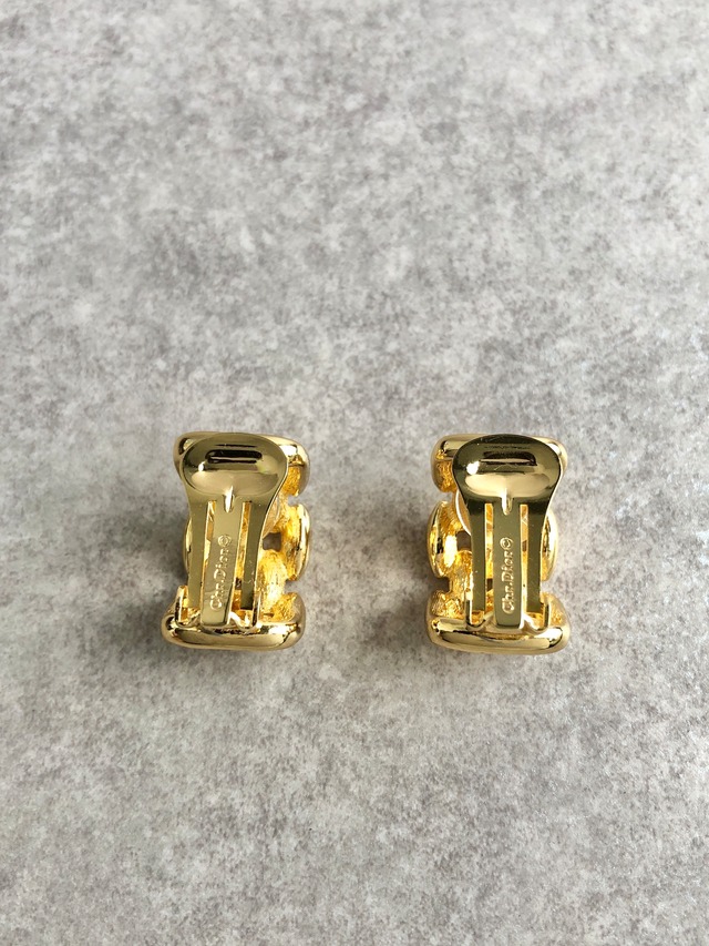 Christian Dior クリスチャン ディオール イヤリング ゴールド チェーン vintage ヴィンテージ オールド v3vy77