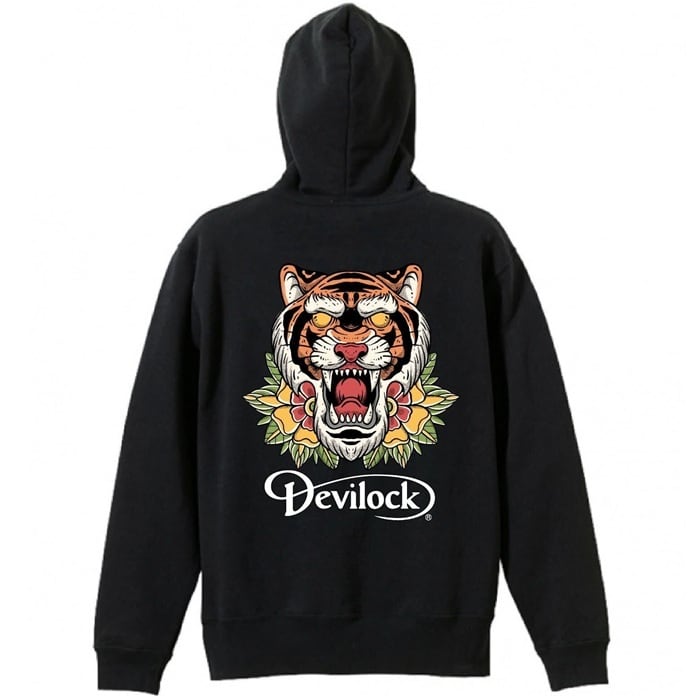 DEVILOCK デビロック「TIGER DEVILOCK HOODIE」プルオーバーパーカー