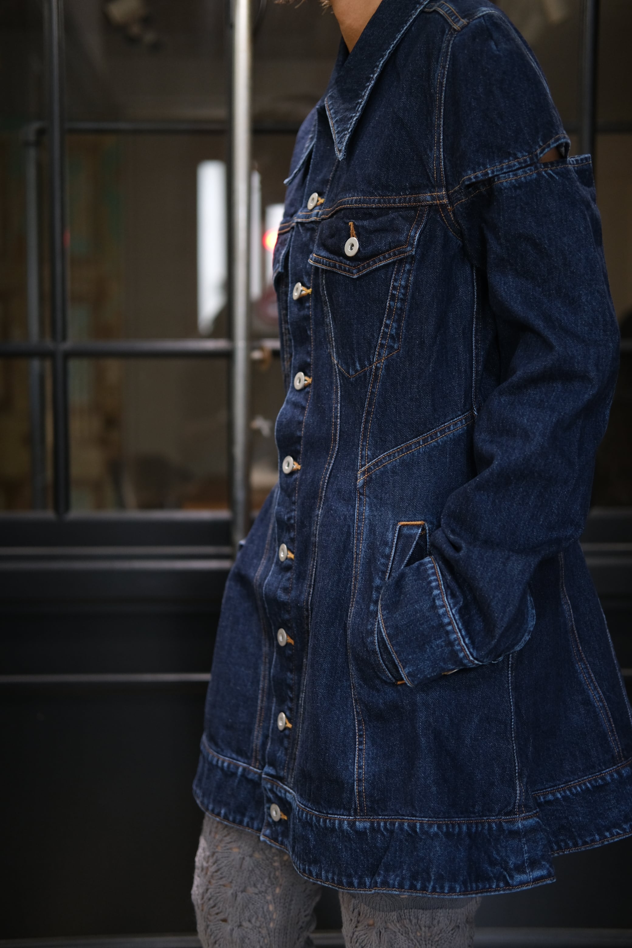 FETICO】DENIM SLIT JACKET | loop