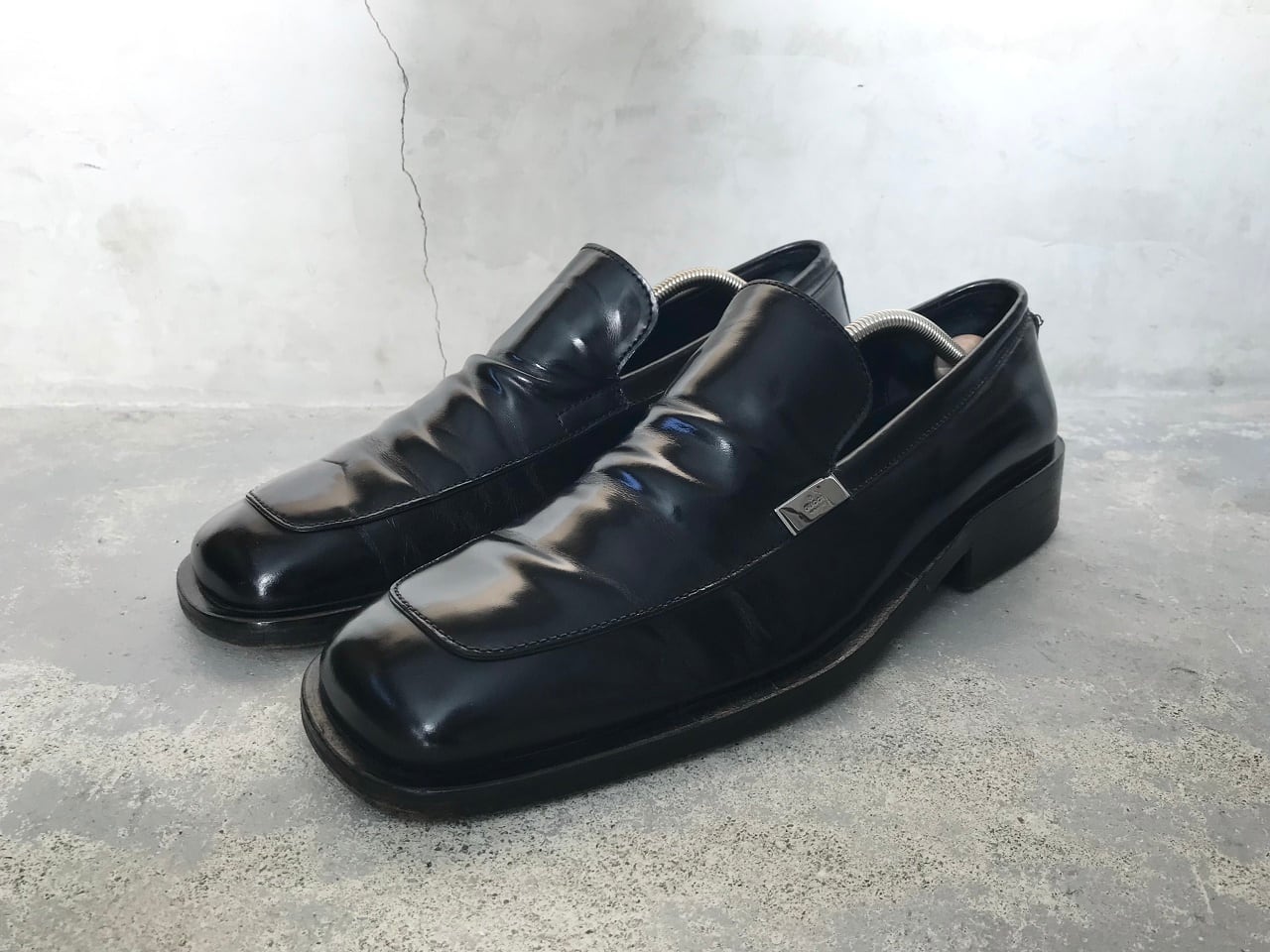 GUCCI square-toe loafer shoes MADE IN ITALY