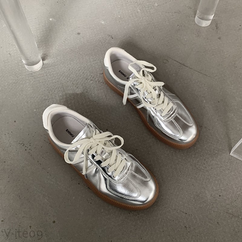 retoro silver sneakers SHOES S23558 | V-ite09