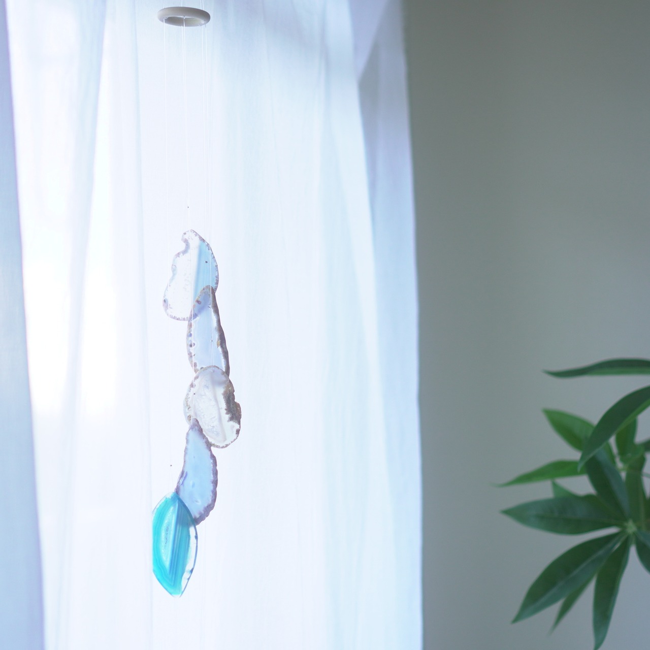 Waterlily 02 - アゲートヒーリングチャイム / Agate Sun Catcher Wind Chime 955