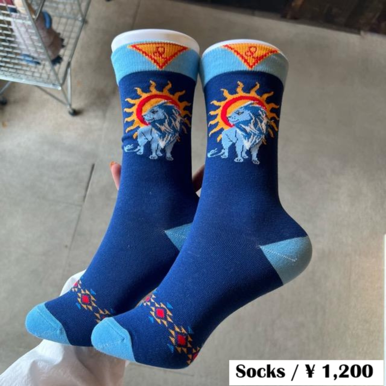 TOPANGA SOCKS Lady's　Blue Lion　　レディースソックス　ブルーライオン　ライオン　ソックス　靴下　　プチギフト　　アニマルソックス