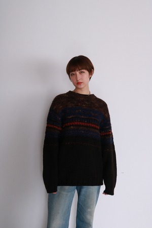 Vintage border design knit