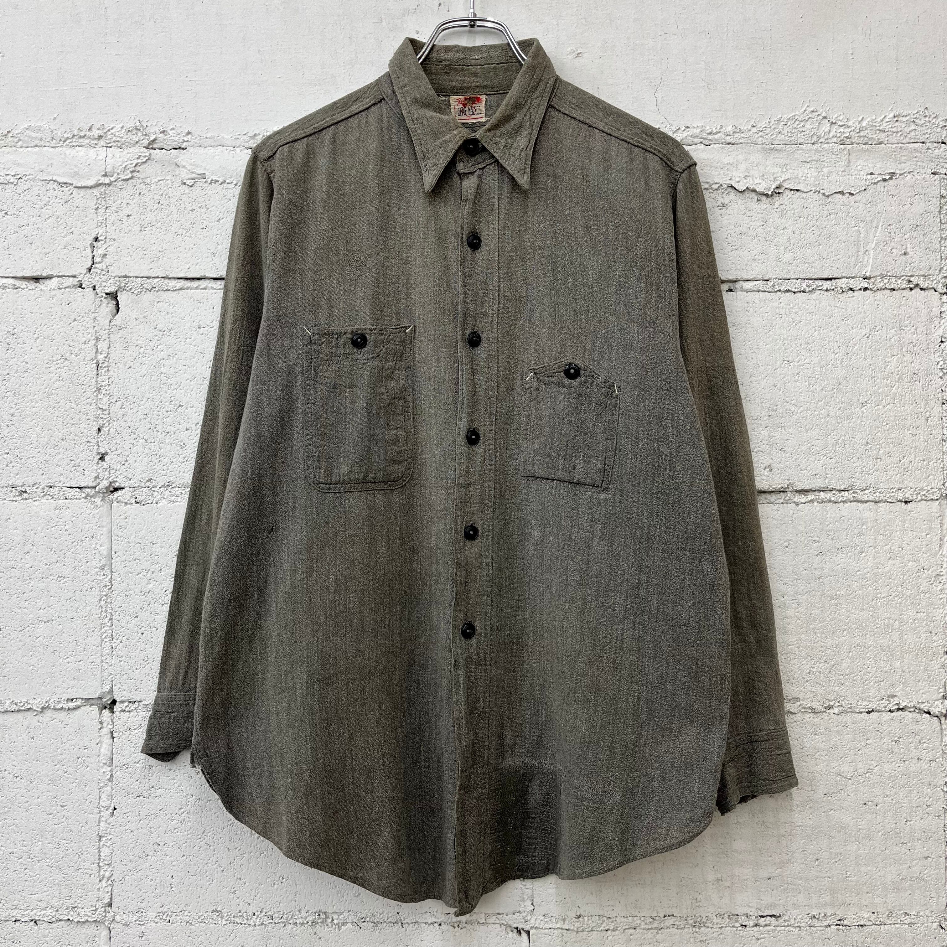 BIG YANK ブラックシャンブレーシャツ 15 1/2 big yank ブラック