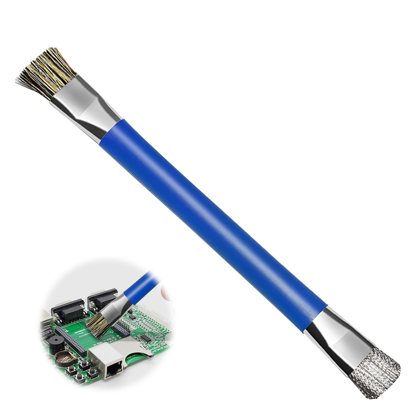 【特価処分】PAVIKE 耐久性帯電防止 ESD 安全クリーニングブラシ 静電気対策ブラシ 安全ブラシ金属 プラスチックハンドル ダブルエンドブラシ 残留接着剤除去 耐久性帯電防止 回路基板回路基板クリーン 携帯電話タブレット 修理用