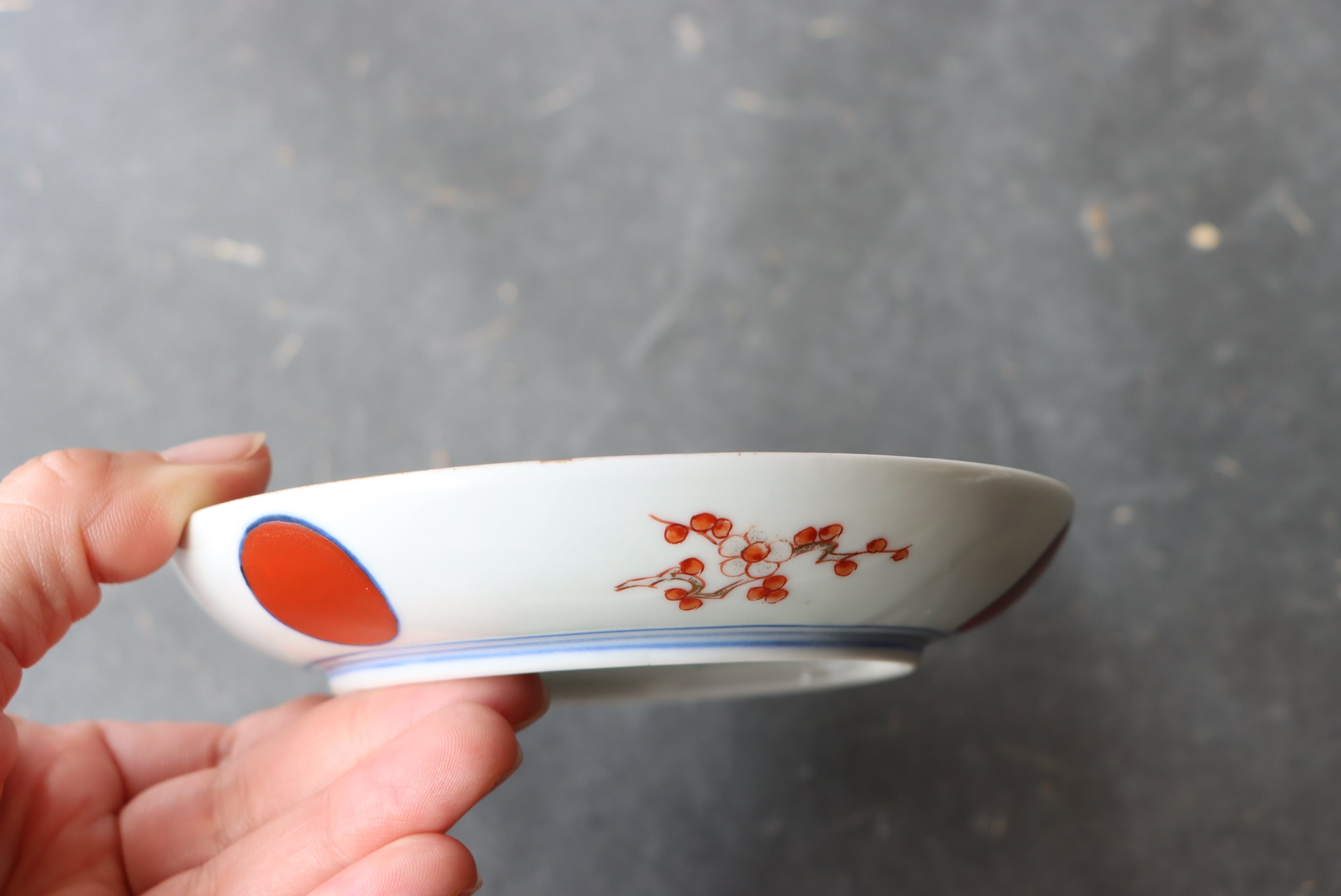 伊万里焼 色絵 赤玉瓔珞文 小皿/Imari small plate | (有)新原美術