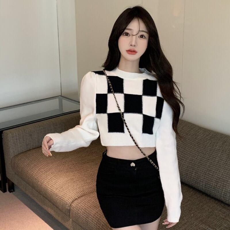 セーター レディースオータムウィンタールーズスタンダードスタイルシャツ ロング レトロ 秋物 冬物 YY-ファッション36142138280