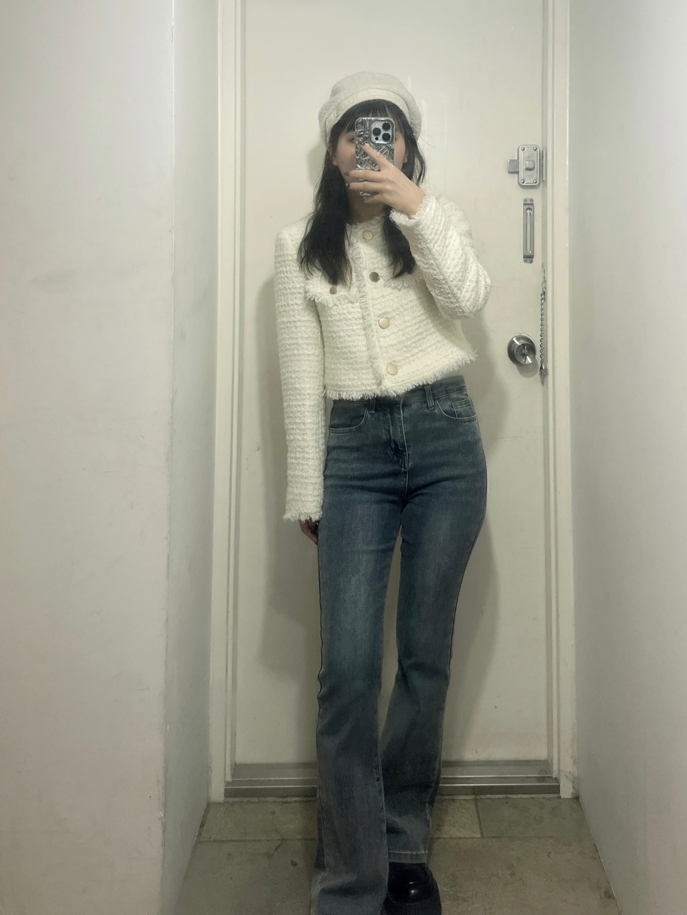 lamé fringe tweed setup | Désir et Raison