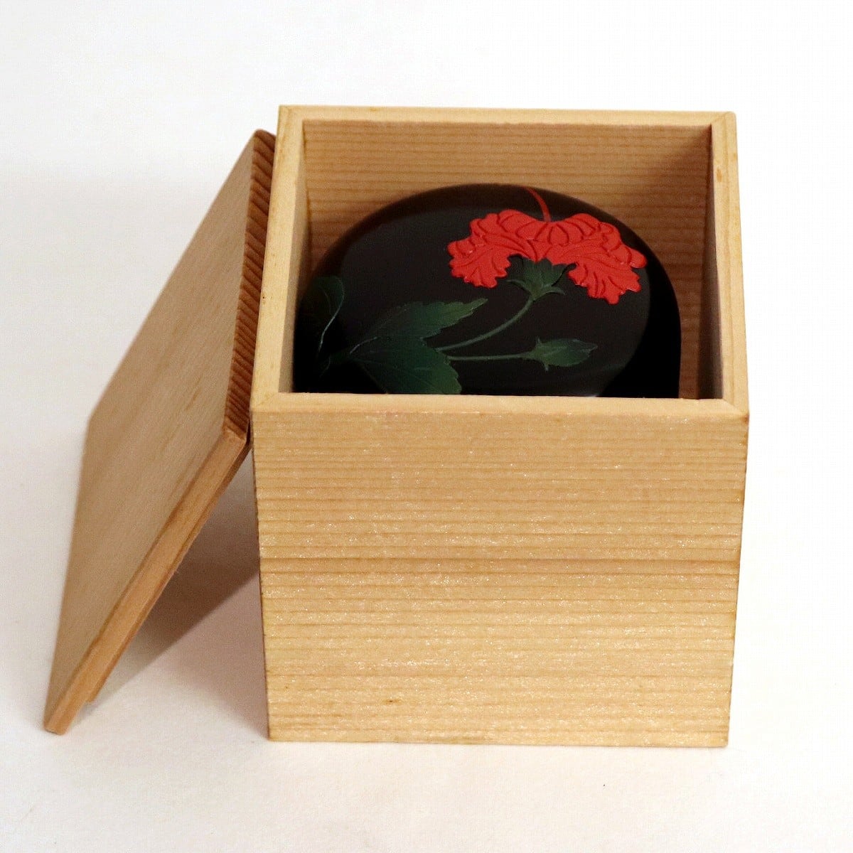 紅房 黒漆苦瓜堆錦蓋物 菓子器 天然漆 めざめる 