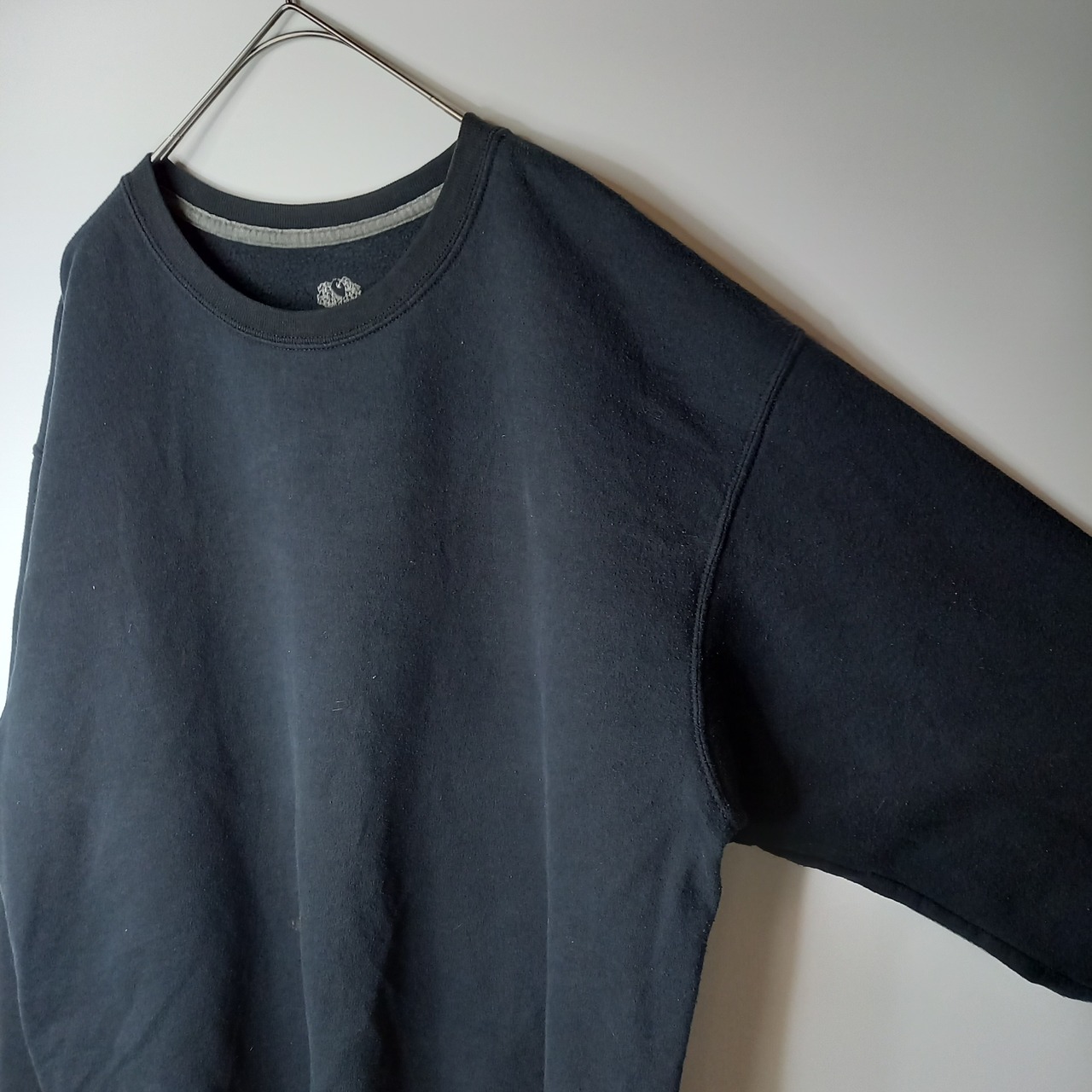 フルーツオブザルーム　クルーネック　スウェット　無地トレーナー　ブラック　L/G