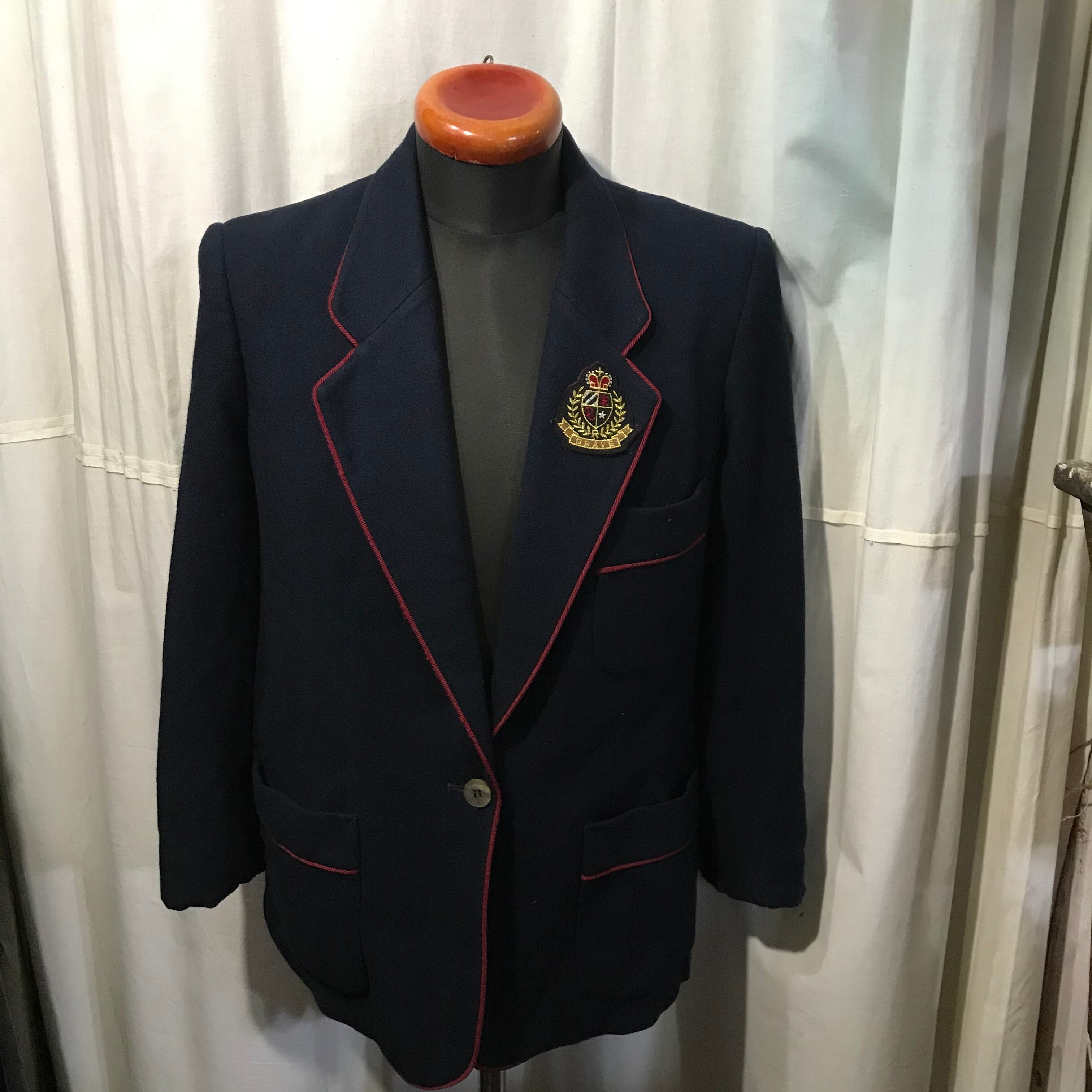 USA製 パイピングウールジャケット レディースL メンズM程度