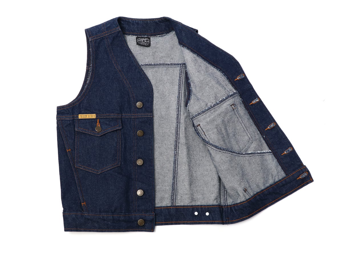 【新品未使用】PRISON BLUES デニムベスト PRISON BLUES プリズンブルース 651 Western Vest デニム ウエスタン