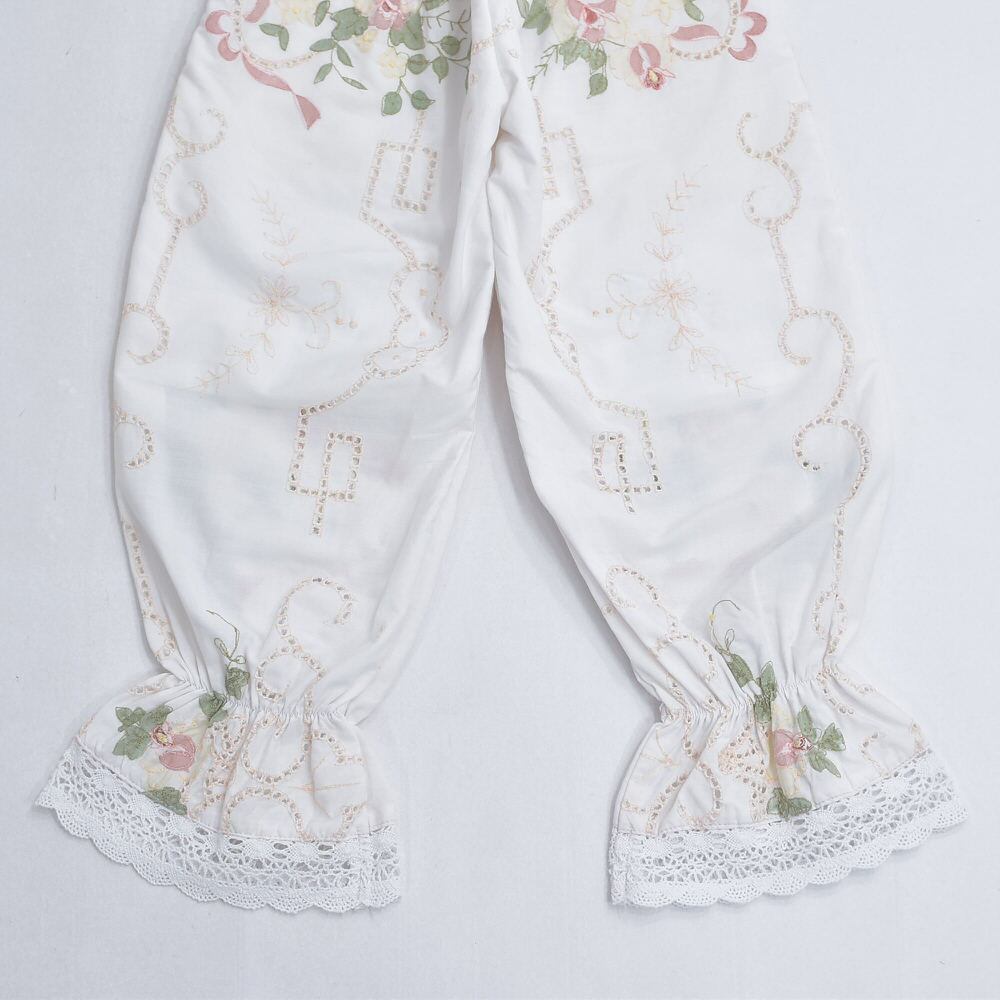 Kid's キッズ Remakeリメイク パッチワーク&フラワー 刺繍 レース