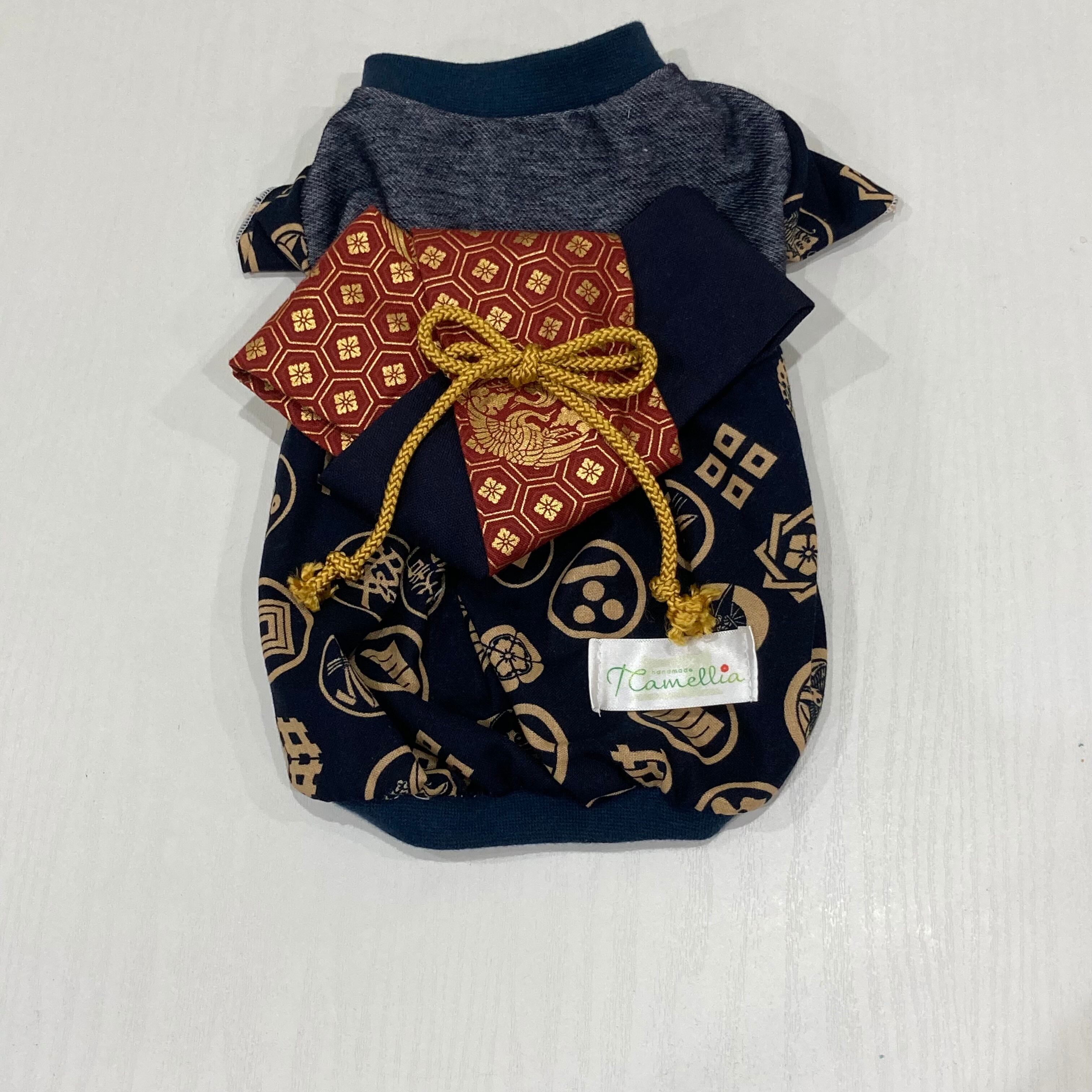 犬服 タンクトップ きのこ柄(イエロー) XXSサイズ 生成リブ