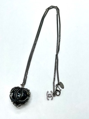CHANEL　ココマーク　ハートネックレス　フェイクブラックパールネックレス