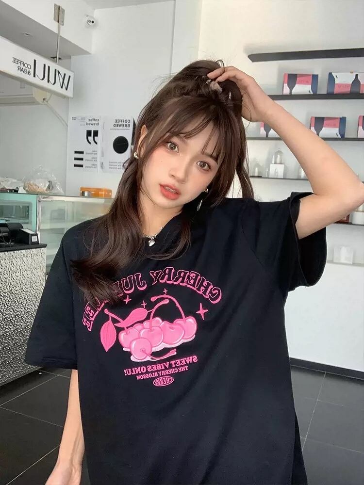 シズニルック　y2k  韓国　tシャツ