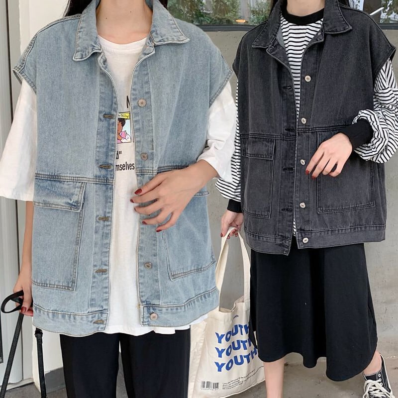 vintage denimjacket、guessデニムベスト、アメアパレギンス